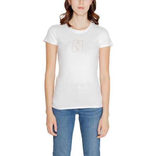 Armani Exchange White Cotton T-Shirt AR-14710900008-XL