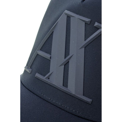 Armani Exchange Blue Polyester Cap (Baseball Hat)