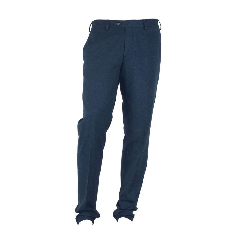 Made in Italy Blue Cotton Pant