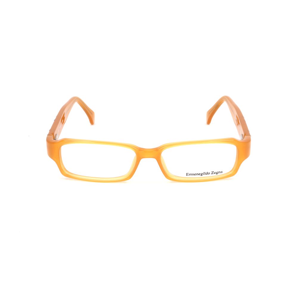 Ermenegildo Zegna Yellow Plastic Frames for Unisex with 51/15/135 mm dimensions, featuring yellow plastic material and modern design.