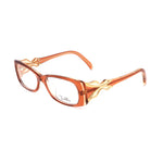 Emilio Pucci Orange Plastic Frames for women, stylish eyeglasses with unique temple design, size 52/16/135 mm.