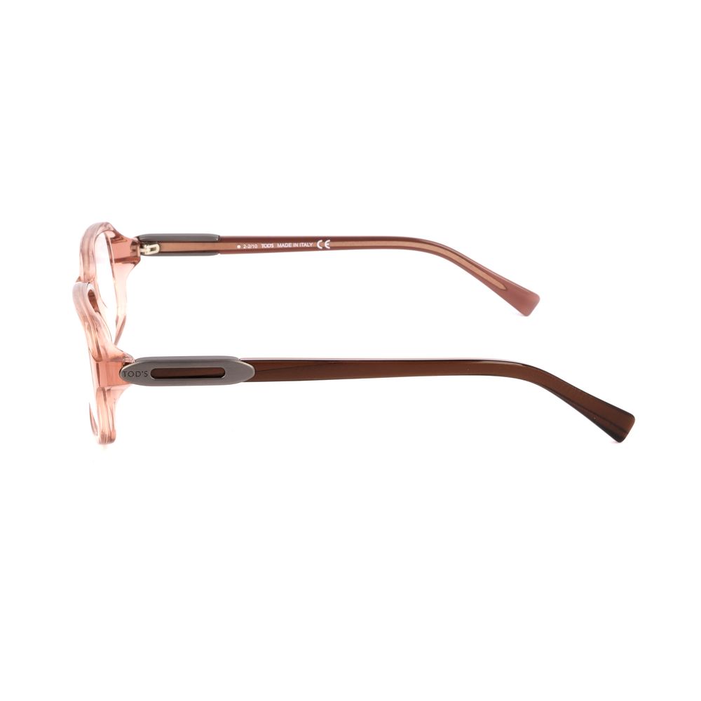 Side view of Tod's Multicolor Acetate Frames in pink with measurements 54/15/135 mm, stylish glasses for women, TO5018074 model