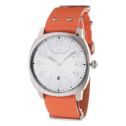 Folli Follie Orange Leather Dress Watch