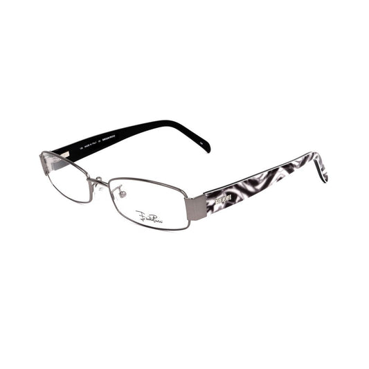 Alt Tag: Emilio Pucci Gray Metal Frames with ruthenium gray color, 52/17/135 mm dimensions, stylish eyewear for women.