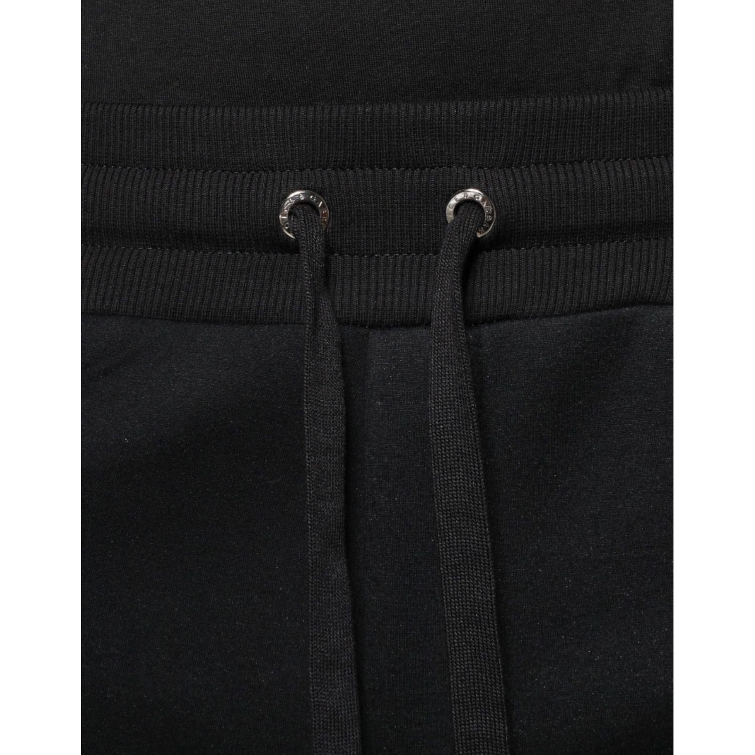 Dolce & Gabbana Black Modal DG Logo Jogger Men Sweatpants Pants