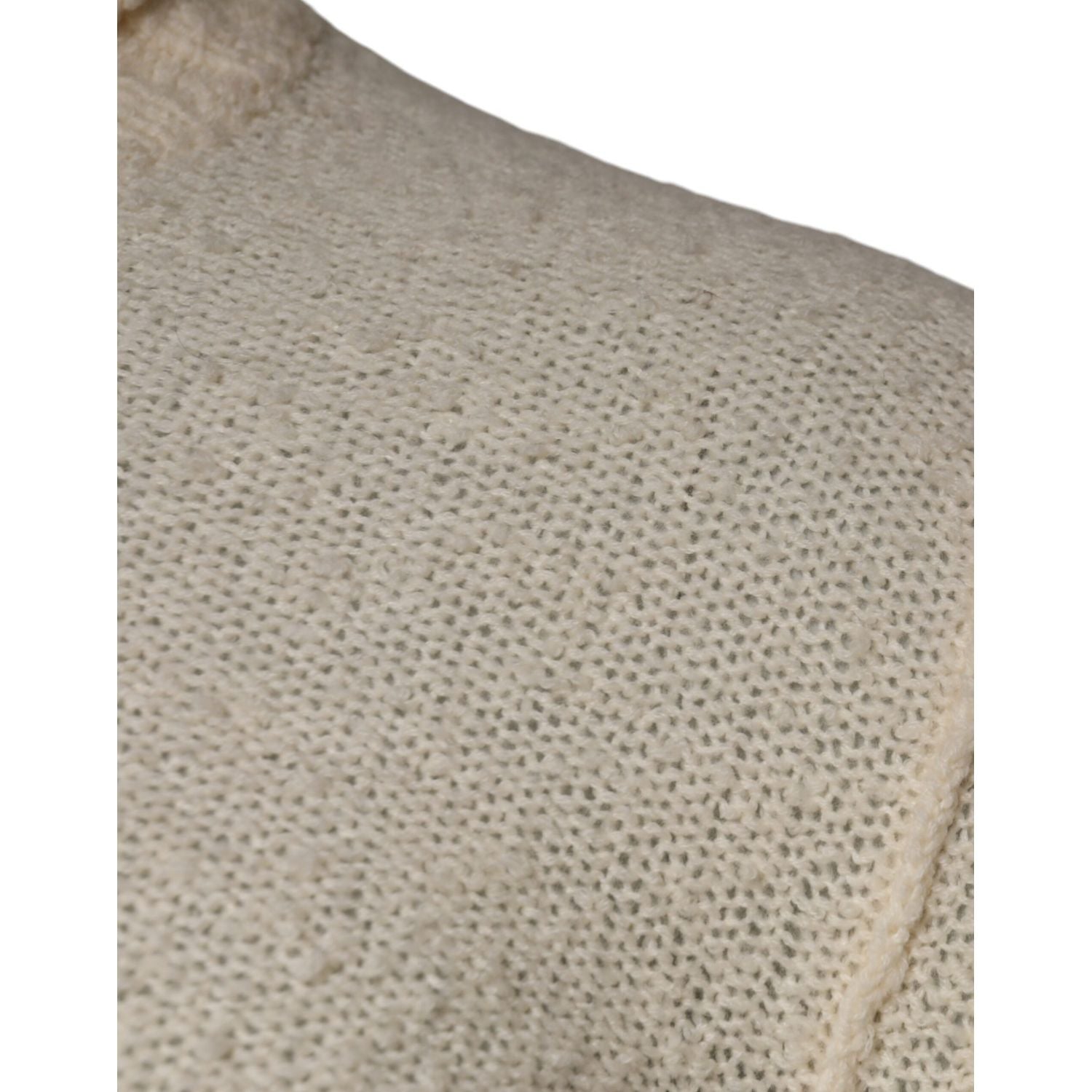 KANGRA Beige Wool Knit Long Sleeve Round Neck Pullover Sweater