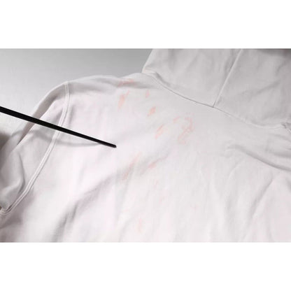 Dolce & Gabbana White Caesar Cotton Hooded Pullover Sweater