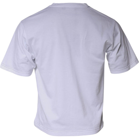 Dolce & Gabbana White DG Logo Cotton Shorts Sleeves T-shirt TSH84853-52