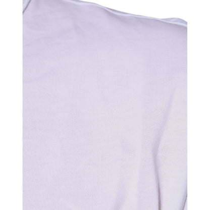 Dolce & Gabbana White Cotton V-neck Short Sleeves T-shirt