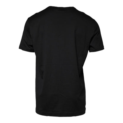 Dolce & Gabbana Black Cotton Shorts Sleeves Crewneck T-shirt
