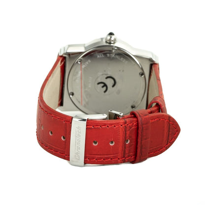 Chronotech Red Leather Dress Watch