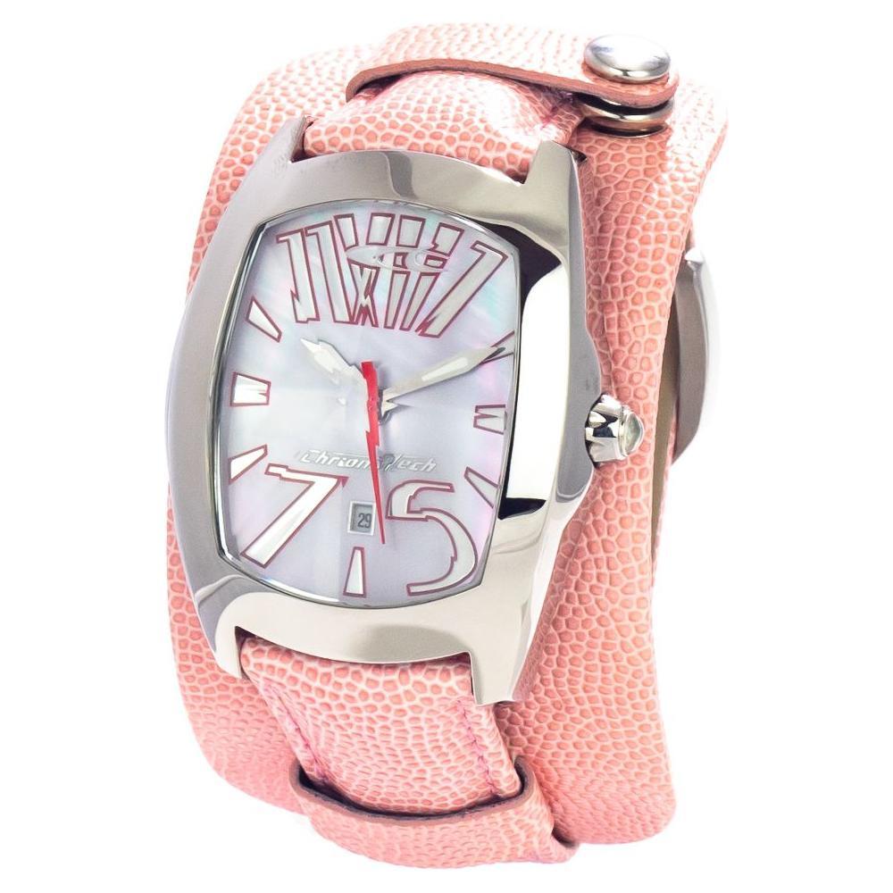 Chronotech Multicolor Leather Dress Watch