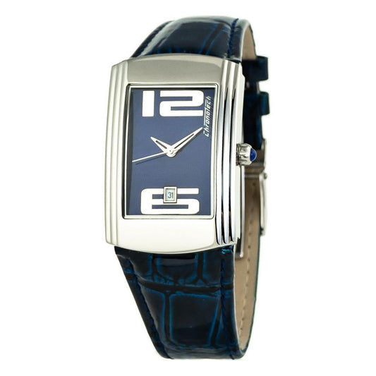 Chronotech Blue Leather Dress Watch