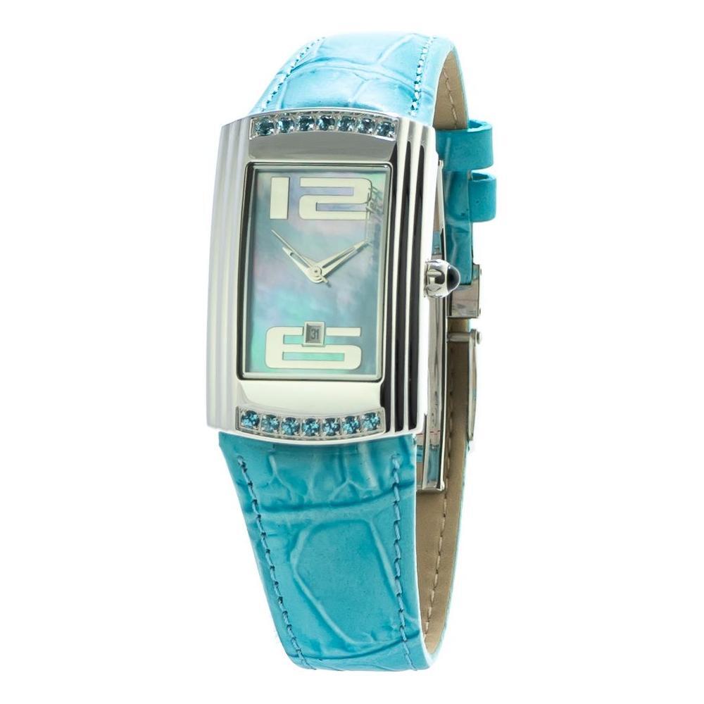 Chronotech Blue Leather Dress Watch