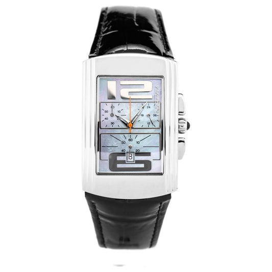 Chronotech Black Leather Dress Watch