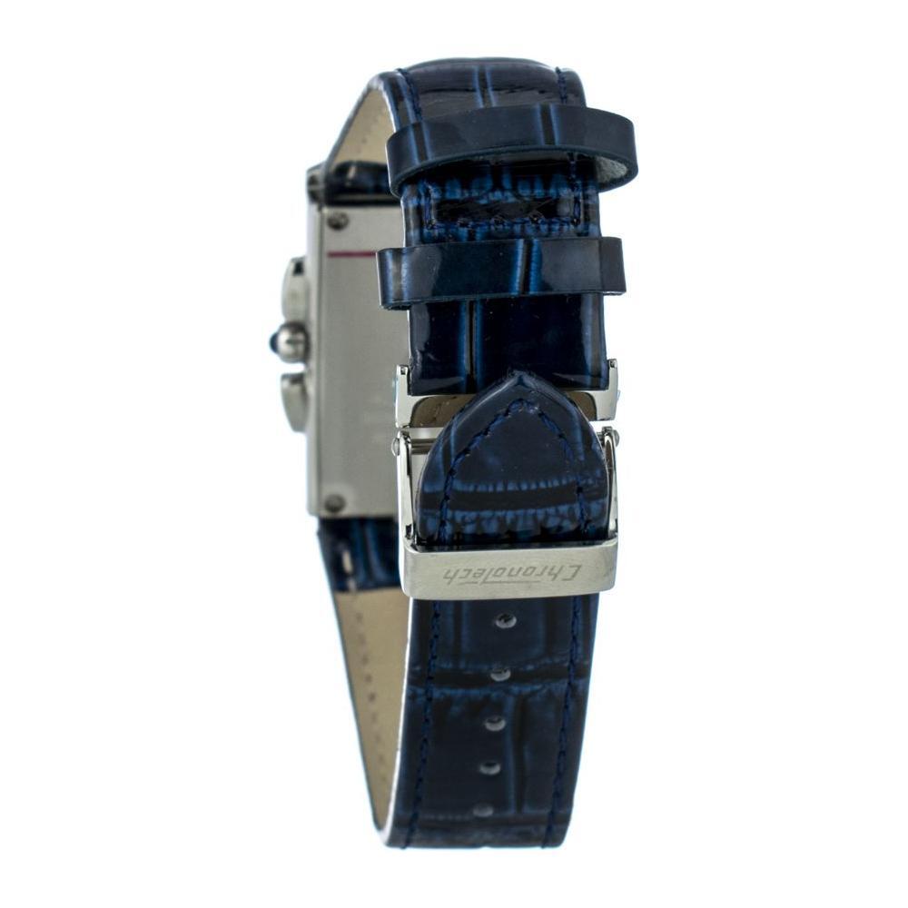 Chronotech Blue Leather Dress Watch