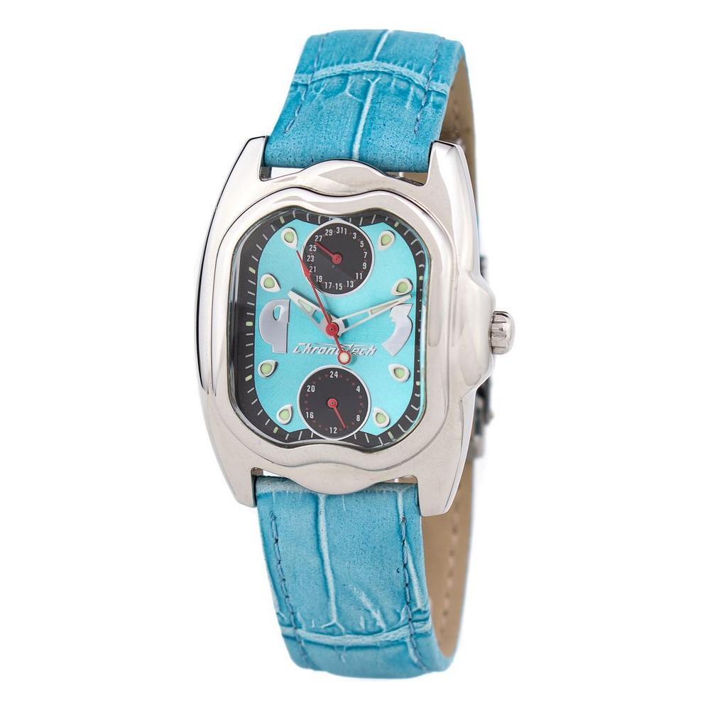 Chronotech Blue Leather Watch