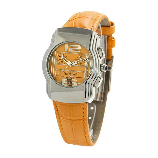 Chronotech Orange Leather Dress Watch