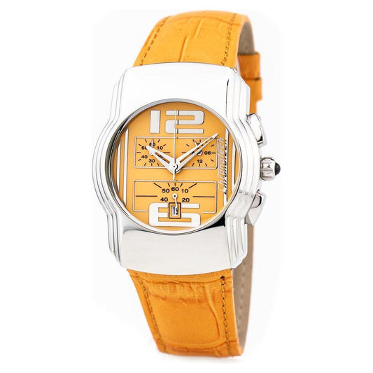 Chronotech Orange Leather Dress Watch