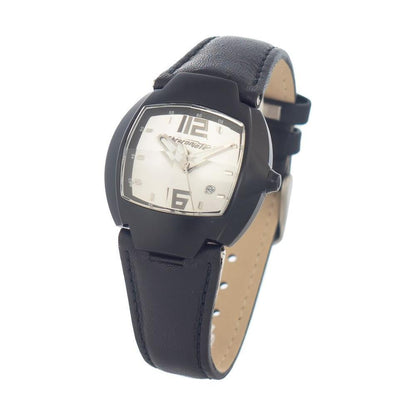 Chronotech Black Leather Dress Watch