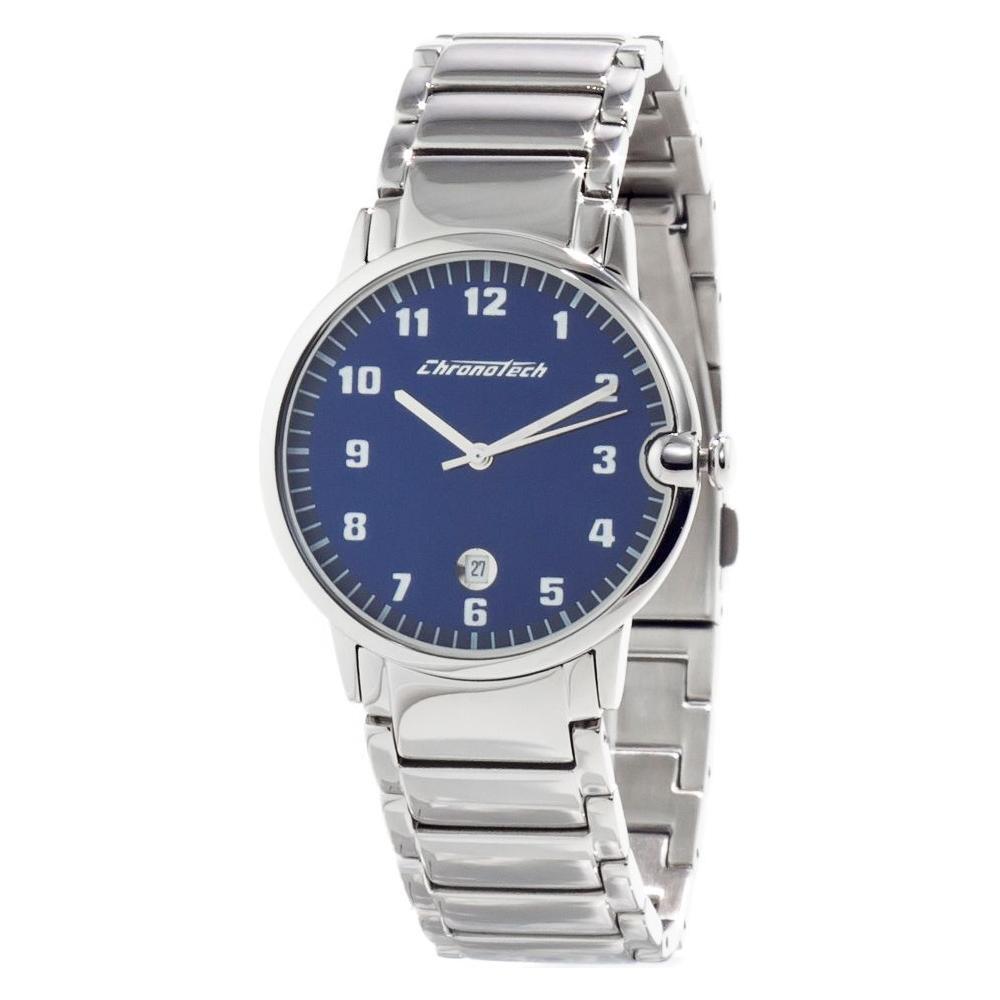 Chronotech Silver Stainless Steel Dress Watch