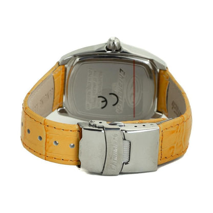Chronotech Orange Leather Watch