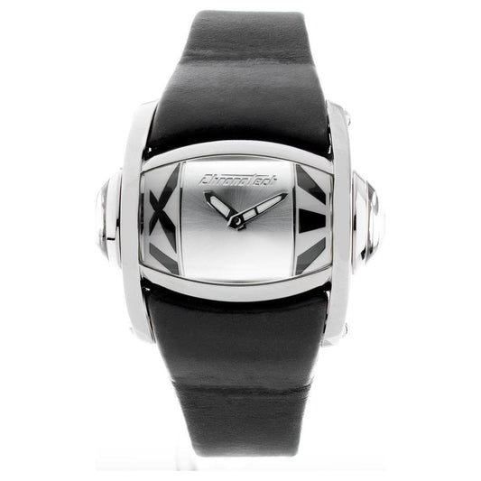 Chronotech Black Leather Dress Watch