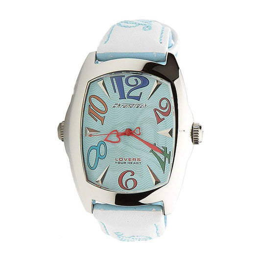 Chronotech Blue Leather Dress Watch