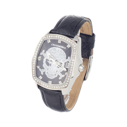 Chronotech Black Leather Watch