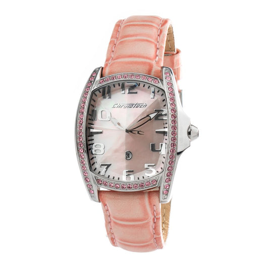 Chronotech Multicolor Leather Dress Watch