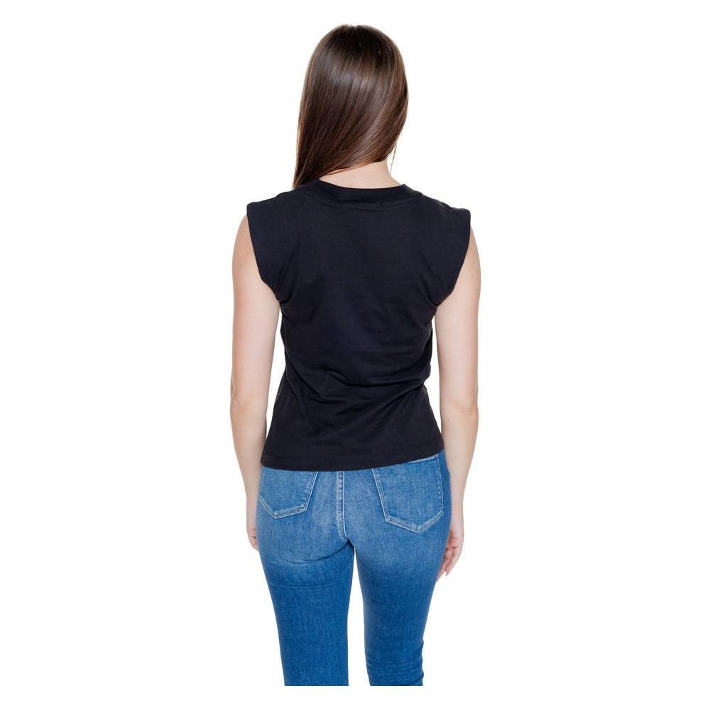 Calvin Klein Jeans Black Cotton T-Shirt CA-14563900009-IT38|XS