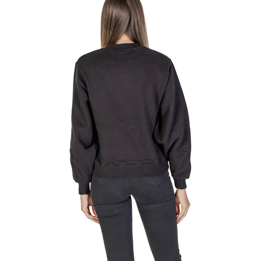 Calvin Klein Jeans Black Cotton Sweatshirt CA-14574800009-IT40|S
