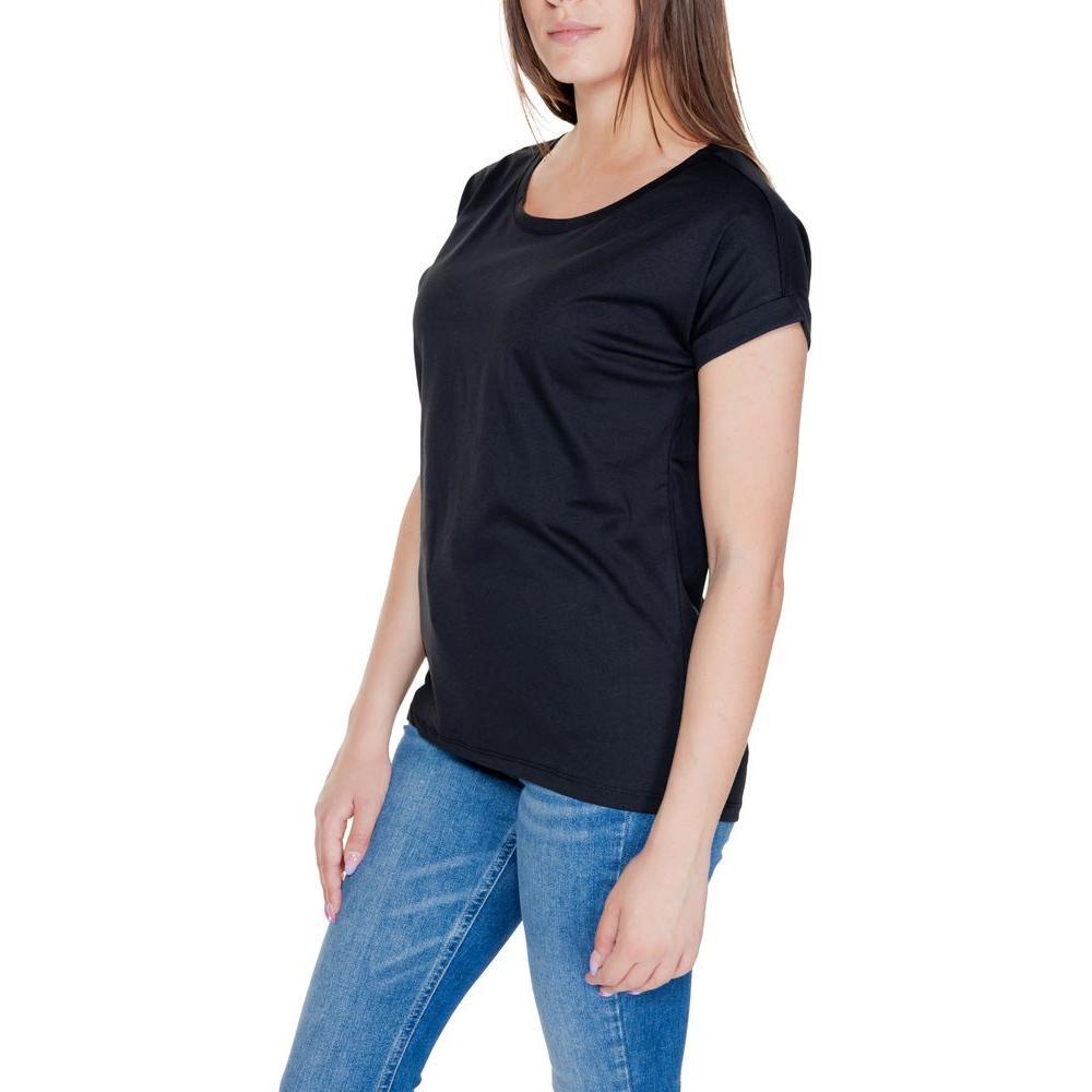 Vila Clothes Black Cotton T-Shirt VI-14606400009-IT38|XS