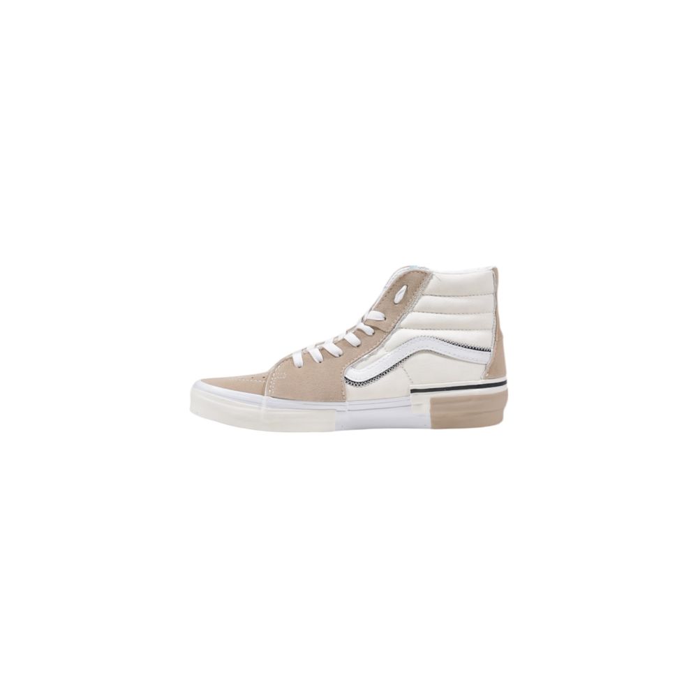 Vans Beige Leather High Top Sneakers