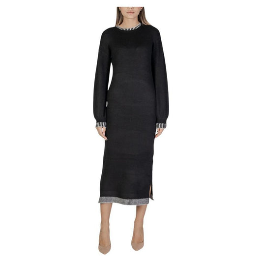 Vila Clothes Black Polyester Midi VI-15725900009-IT42|M