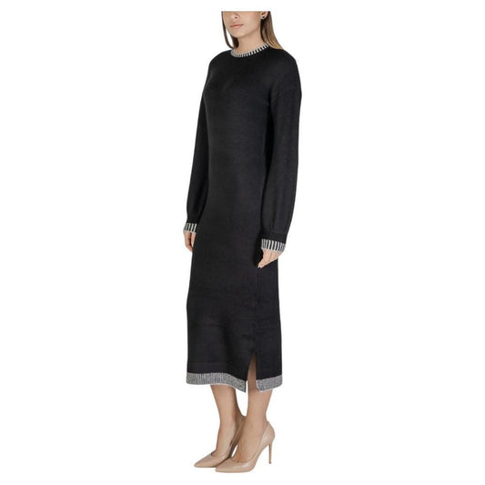 Vila Clothes Black Polyester Midi VI-15725900009-IT42|M