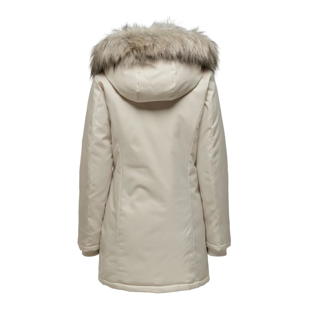 Only Beige Polyester Parka