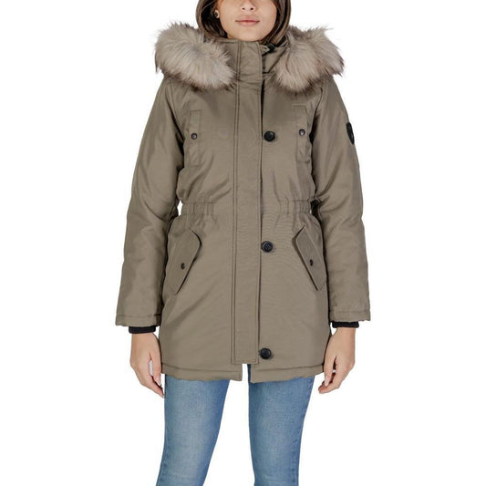 Only Green Polyester Parka ON-11462000149-IT40|S