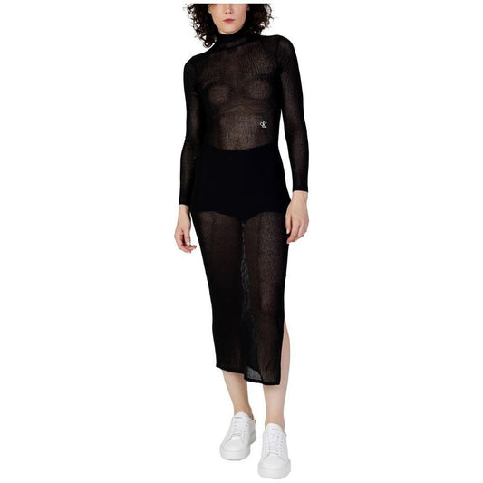 Calvin Klein Jeans Black Marabou Long CA-12009500009-IT38|XS