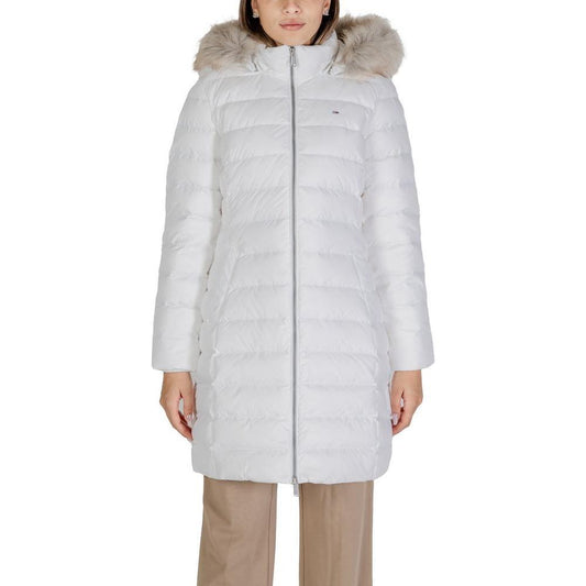 Tommy Hilfiger Jeans White Recycled Polyester Jackets & Coat TO-14578000008-IT38|XS