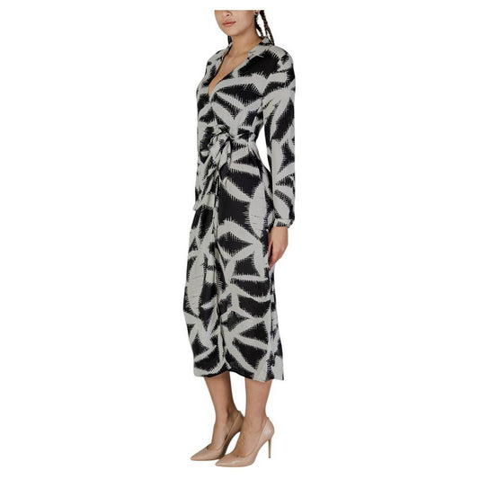 Jacqueline De Yong Black Recycled Polyester Long JA-14838000009-IT38|XS