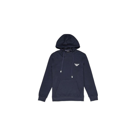 Emporio Armani Underwear Blue Cotton Hoody EM-15168200010-IT44 | S