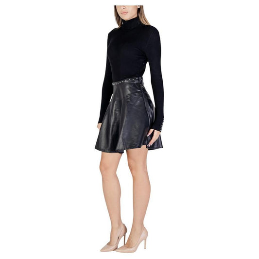 Morgan De Toi Black Viscose Midi MO-15659800009-34 | XXS