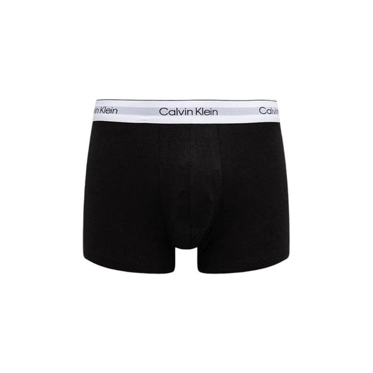 Calvin Klein gray cotton boxer shorts with logo waistband, part of TRUNK 3PK. Made of 95% cotton, 5% elastane for comfort and fit.
