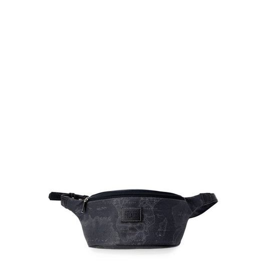 Alviero Martini Prima Classe black polyester men's fanny pack, Fall/Winter collection, 52% polyester, stylish and compact.