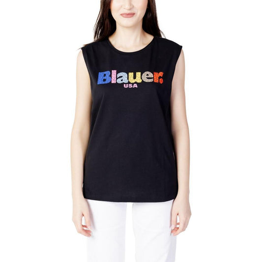 Blauer Black Cotton T-Shirt