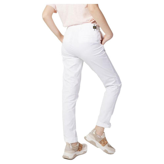 Blauer White Cotton Pant BL-11022400008-W30