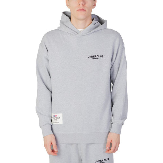 Underclub gray cotton hooded sweatshirt for men, perfect for autumn and winter, 100% cotton composition, stylish and comfortable.