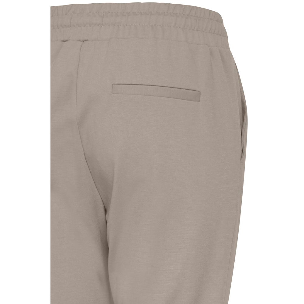 ICHI Gray Polyester Pant