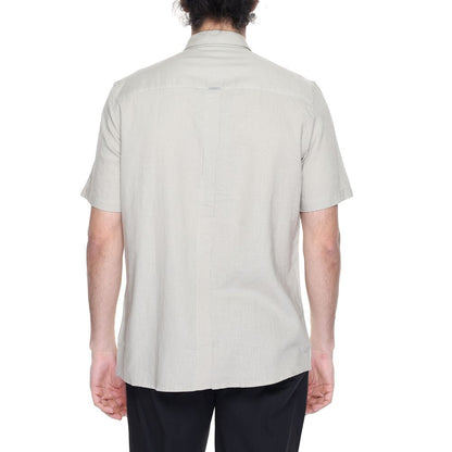Antony Morato Beige Linen Shortsleeve Shirt